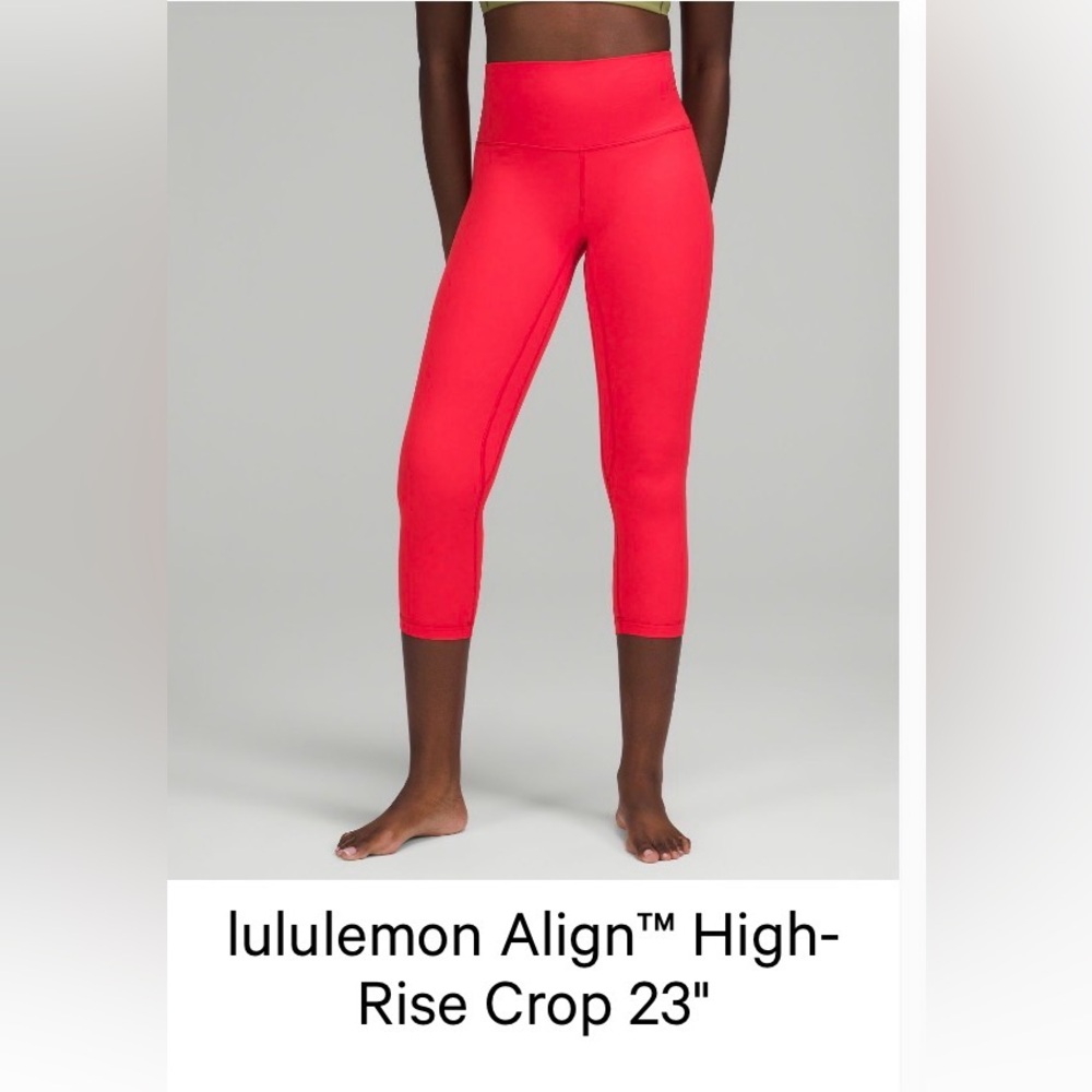 lululemon Love Red Align Leggings, Size 8